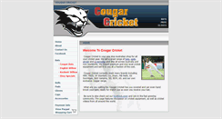 Desktop Screenshot of cougarcricket.net