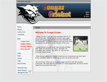 Tablet Screenshot of cougarcricket.net